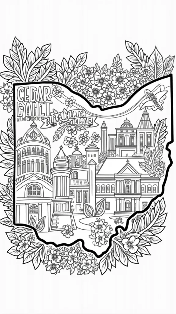 Página para colorear de Ohio